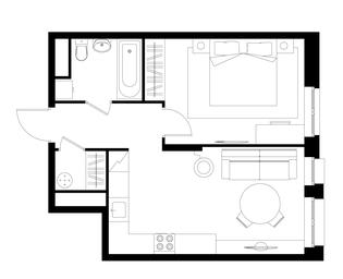 Apartment Sale, 42.9 sq. m. at Pervyi Moskovskiy, ulitsa Bianki, 1, Moskovskiy, Moscow, Russia #4