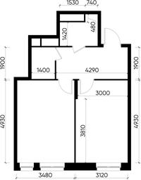 Apartment Sale, 46.6平方米 at Pervyi Moskovskiy, ulitsa Bianki, 1, Moskovskiy, Moscow, Russia #3 Apartment Sale, 46.6平方米 at Pervyi Moskovskiy, ulitsa Bianki, 1, Moskovskiy, Moscow, Russia #3
