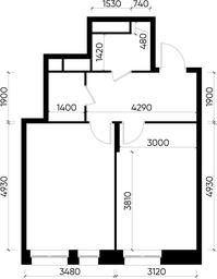 Apartment Sale, 46.6平方米 at Pervyi Moskovskiy, ulitsa Bianki, 1, Moskovskiy, Moscow, Russia #3 Apartment Sale, 46.6平方米 at Pervyi Moskovskiy, ulitsa Bianki, 1, Moskovskiy, Moscow, Russia #3