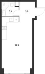 Apartment Sale, 29.9平方米 at Voice Towers, 1st Grayvoronovsky Drive, Moscow, Russia #3