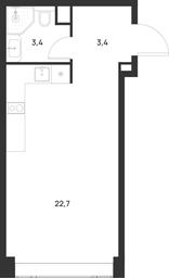 Apartment Sale, 29.5平方米 at Voice Towers, 1st Grayvoronovsky Drive, Moscow, Russia #3