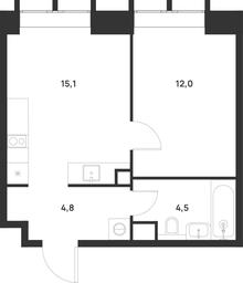 1-BD Apartment Sale, 36.4 sq. m. at Voice Towers, 1st Grayvoronovsky Drive, Moscow, Russia #3 1-BD Apartment Sale, 36.4 sq. m. at Voice Towers, 1st Grayvoronovsky Drive, Moscow, Russia #3