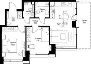 2-BD Apartment Sale, 57.9 sq. m. at Multikvartal CITYZEN, Vishnyovaya Street, Moscow, Russia #4