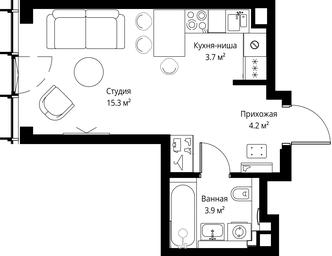 Продажа квартиры, 27,1 м² в ЖК «Симфони 34 (Symphony 34)», 2-я Хуторская улица, 38А, Москва, Россия #3