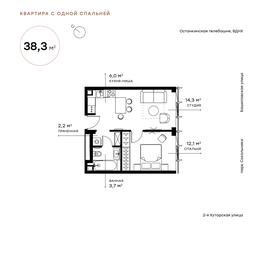 1-BD Apartment Sale, 38.3 sq. m. at Symphony 34, 2nd Khutorskaya Street, 38А, Moscow, Russia #2 1-BD Apartment Sale, 38.3 sq. m. at Symphony 34, 2nd Khutorskaya Street, 38А, Moscow, Russia #2