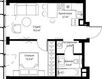 1-BD Apartment Sale, 38.1 sq. m. at Symphony 34, 2nd Khutorskaya Street, 38А, Moscow, Russia #3 1-BD Apartment Sale, 38.1 sq. m. at Symphony 34, 2nd Khutorskaya Street, 38А, Moscow, Russia #3