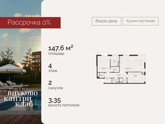 3-BD Apartment Sale, 147.6平方米 at Vnukovo Country Club (Vnukovo Kantri Klab), Lugovaya ulitsa, derevnya Rogozinino, Pervomayskoye Settlement, Moscow, Russia #3 3-BD Apartment Sale, 147.6平方米 at Vnukovo Country Club (Vnukovo Kantri Klab), Lugovaya ulitsa, derevnya Rogozinino, Pervomayskoye Settlement, Moscow, Russia #3
