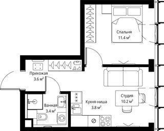 1-BD Apartment Sale, 32.4 sq. m. at Symphony 34, 2nd Khutorskaya Street, 38А, Moscow, Russia #3 1-BD Apartment Sale, 32.4 sq. m. at Symphony 34, 2nd Khutorskaya Street, 38А, Moscow, Russia #3