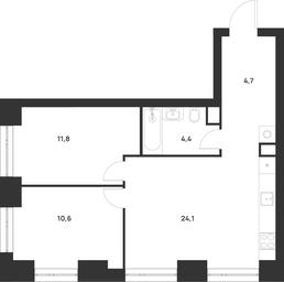 2-BD Apartment Sale, 55.6平方米 at Voice Towers, 1st Grayvoronovsky Drive, Moscow, Russia #3 2-BD Apartment Sale, 55.6平方米 at Voice Towers, 1st Grayvoronovsky Drive, Moscow, Russia #3