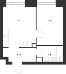 1-BD Apartment Sale, 36.4 sq. m. at Voice Towers, 1st Grayvoronovsky Drive, Moscow, Russia #3 1-BD Apartment Sale, 36.4 sq. m. at Voice Towers, 1st Grayvoronovsky Drive, Moscow, Russia #3