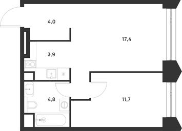 1-BD Apartment Sale, 41.8 sq. m. at Voice Towers, 1st Grayvoronovsky Drive, Moscow, Russia #3 1-BD Apartment Sale, 41.8 sq. m. at Voice Towers, 1st Grayvoronovsky Drive, Moscow, Russia #3