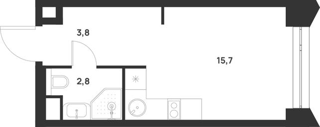 Apartment Sale, 22.3 sq. m. at Voice Towers, 1st Grayvoronovsky Drive, Moscow, Russia #3