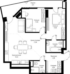 2-BD Apartment Sale, 81.47 sq. m. at Jois, 3rd Silikatny Drive, 10, Moscow, Russia #2 2-BD Apartment Sale, 81.47 sq. m. at Jois, 3rd Silikatny Drive, 10, Moscow, Russia #2