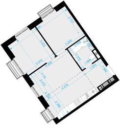 2-BD Apartment Sale, 50 sq. m. at Novaya Zvezda, Bachurinskaya ulitsa, 11, Settlement of Kommunarka, Moscow, Russia #4