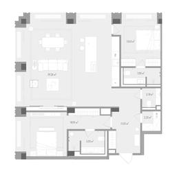 2-BD Apartment Sale, 116.01 sq. m. at Klubny dom Forum (Klubny dom Forum), Sadovaya-Sukharevskaya Street, Moscow, Russia #3 2-BD Apartment Sale, 116.01 sq. m. at Klubny dom Forum (Klubny dom Forum), Sadovaya-Sukharevskaya Street, Moscow, Russia #3