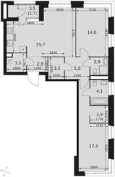 2-BD Apartment Sale, 83.4 sq. m. at Sky Garden, Stroitelny Drive, 9с6, Moscow, Russia #4