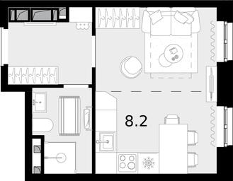 1-BD Apartment Sale, 24.9 sq. m. at Novaya Zvezda, Bachurinskaya ulitsa, 11, Settlement of Kommunarka, Moscow, Russia #3