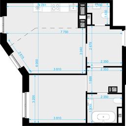 2-BD Apartment Sale, 51 sq. m. at Novaya Zvezda, Bachurinskaya ulitsa, 11, Settlement of Kommunarka, Moscow, Russia #2