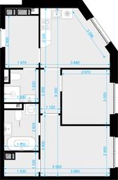 2-BD Apartment Sale, 49.7 sq. m. at Novaya Zvezda, Bachurinskaya ulitsa, 11, Settlement of Kommunarka, Moscow, Russia #4