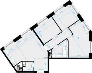 3-BD Apartment Sale, 67.2 sq. m. at Novaya Zvezda, Bachurinskaya ulitsa, 11, Settlement of Kommunarka, Moscow, Russia #4