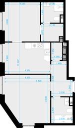 2-BD Apartment Sale, 63.4 sq. m. at Novaya Zvezda, Bachurinskaya ulitsa, 11, Settlement of Kommunarka, Moscow, Russia #4