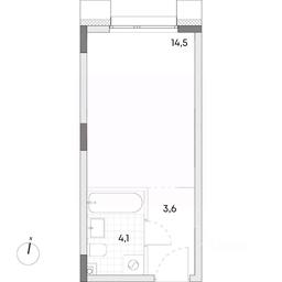 Apartment Sale, 22.2 sq. m. at Wellbe (Vellbi), Aleksandrovka Street, Zelenograd, Moscow, Russia #2