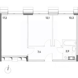 1-BD Apartment Sale, 50.9平方米 at Wellbe (Vellbi), Aleksandrovka Street, Zelenograd, Moscow, Russia #2 1-BD Apartment Sale, 50.9平方米 at Wellbe (Vellbi), Aleksandrovka Street, Zelenograd, Moscow, Russia #2
