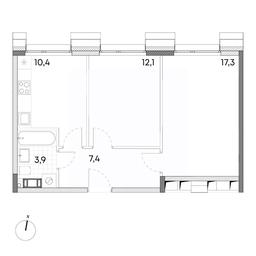 1-BD Apartment Sale, 51.1 sq. m. at Wellbe (Vellbi), Aleksandrovka Street, Zelenograd, Moscow, Russia #2 1-BD Apartment Sale, 51.1 sq. m. at Wellbe (Vellbi), Aleksandrovka Street, Zelenograd, Moscow, Russia #2