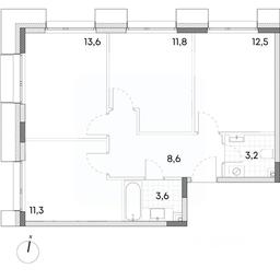2-BD Apartment Sale, 64.6 sq. m. at Wellbe (Vellbi), Aleksandrovka Street, Zelenograd, Moscow, Russia #2 2-BD Apartment Sale, 64.6 sq. m. at Wellbe (Vellbi), Aleksandrovka Street, Zelenograd, Moscow, Russia #2