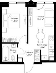 1-BD Apartment Sale, 35 sq. m. at Jois, 3rd Silikatny Drive, 10, Moscow, Russia #3 1-BD Apartment Sale, 35 sq. m. at Jois, 3rd Silikatny Drive, 10, Moscow, Russia #3