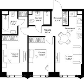 2-BD Apartment Sale, 60.77 sq. m. at Jois, 3rd Silikatny Drive, 10, Moscow, Russia #3 2-BD Apartment Sale, 60.77 sq. m. at Jois, 3rd Silikatny Drive, 10, Moscow, Russia #3