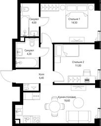 Продажа 2-комн. квартиры, 58,8 м² в ЖК «VEER», Верейская улица, Москва, Россия #3 Продажа 2-комн. квартиры, 58,8 м² в ЖК «VEER», Верейская улица, Москва, Россия #3