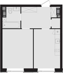 1-BD Apartment Sale, 42.7 sq. m. at Crystal, Generala Glagoleva Street, 16с1, Moscow, Russia #2 1-BD Apartment Sale, 42.7 sq. m. at Crystal, Generala Glagoleva Street, 16с1, Moscow, Russia #2