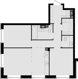 2-BD Apartment Sale, 76.4平方米 at Crystal, Generala Glagoleva Street, 16с1, Moscow, Russia #4