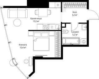 Продажа 1-комн. квартиры, 39 м² в ЖК «One», 1-й Красногвардейский проезд, 11, Москва, Россия #3