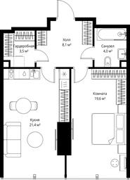 Продажа 1-комн. квартиры, 56,6 м² в ЖК «One», 1-й Красногвардейский проезд, 11, Москва, Россия #3 Продажа 1-комн. квартиры, 56,6 м² в ЖК «One», 1-й Красногвардейский проезд, 11, Москва, Россия #3
