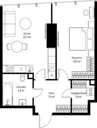 1-BD Apartment Sale, 55.8 sq. m. at One, 1st Krasnogvardeysky Drive, 11, Moscow, Russia #2 1-BD Apartment Sale, 55.8 sq. m. at One, 1st Krasnogvardeysky Drive, 11, Moscow, Russia #2