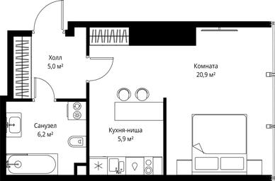 Продажа квартиры, 38 м² в ЖК «One», 1-й Красногвардейский проезд, 11, Москва, Россия #3