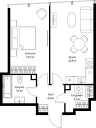 1-BD Apartment Sale, 51平方米 at One, 1st Krasnogvardeysky Drive, 11, Moscow, Russia #3 1-BD Apartment Sale, 51平方米 at One, 1st Krasnogvardeysky Drive, 11, Moscow, Russia #3