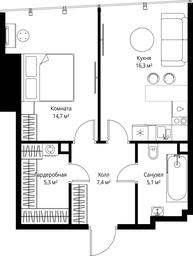 Продажа 1-комн. квартиры, 48,8 м² в ЖК «One», 1-й Красногвардейский проезд, 11, Москва, Россия #2