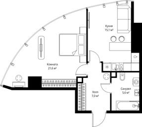 Продажа 1-комн. квартиры, 49,3 м² в ЖК «One», 1-й Красногвардейский проезд, 11, Москва, Россия #2 Продажа 1-комн. квартиры, 49,3 м² в ЖК «One», 1-й Красногвардейский проезд, 11, Москва, Россия #2