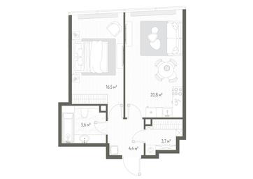 1-BD Apartment Sale, 51 sq. m. at One, 1st Krasnogvardeysky Drive, 11, Moscow, Russia #2