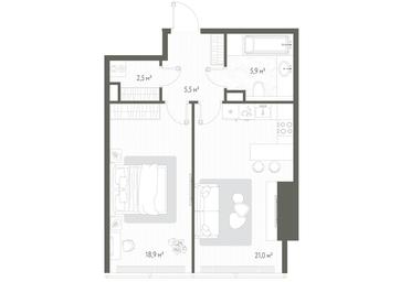 Продажа 1-комн. квартиры, 53,8 м² в ЖК «One», 1-й Красногвардейский проезд, 11, Москва, Россия #3 Продажа 1-комн. квартиры, 53,8 м² в ЖК «One», 1-й Красногвардейский проезд, 11, Москва, Россия #3