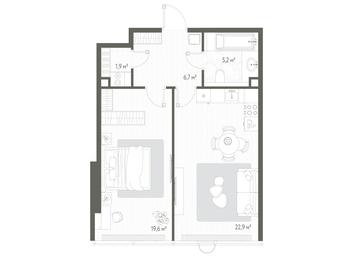 1-BD Apartment Sale, 56.3 sq. m. at One, 1st Krasnogvardeysky Drive, 11, Moscow, Russia #2 1-BD Apartment Sale, 56.3 sq. m. at One, 1st Krasnogvardeysky Drive, 11, Moscow, Russia #2