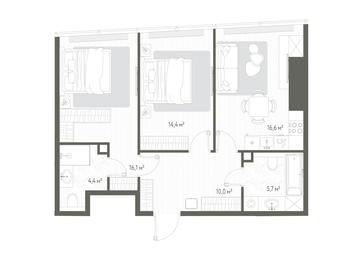 2-BD Apartment Sale, 67.4 sq. m. at One, 1st Krasnogvardeysky Drive, 11, Moscow, Russia #2 2-BD Apartment Sale, 67.4 sq. m. at One, 1st Krasnogvardeysky Drive, 11, Moscow, Russia #2