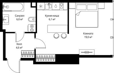 Apartment Sale, 35.7平方米 at One, 1st Krasnogvardeysky Drive, 11, Moscow, Russia #2 Apartment Sale, 35.7平方米 at One, 1st Krasnogvardeysky Drive, 11, Moscow, Russia #2