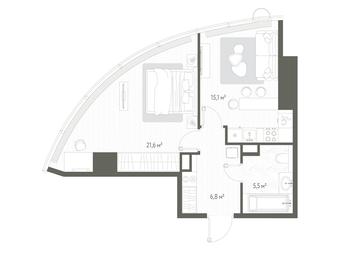 1-BD Apartment Sale, 49平方米 at One, 1st Krasnogvardeysky Drive, 11, Moscow, Russia #3 1-BD Apartment Sale, 49平方米 at One, 1st Krasnogvardeysky Drive, 11, Moscow, Russia #3