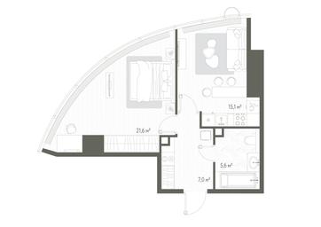 1-BD Apartment Sale, 49.3 sq. m. at One, 1st Krasnogvardeysky Drive, 11, Moscow, Russia #2 1-BD Apartment Sale, 49.3 sq. m. at One, 1st Krasnogvardeysky Drive, 11, Moscow, Russia #2
