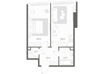 1-BD Apartment Sale, 52.8 sq. m. at One, 1st Krasnogvardeysky Drive, 11, Moscow, Russia #4