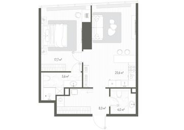 1-BD Apartment Sale, 60.9平方米 at One, 1st Krasnogvardeysky Drive, 11, Moscow, Russia #3 1-BD Apartment Sale, 60.9平方米 at One, 1st Krasnogvardeysky Drive, 11, Moscow, Russia #3